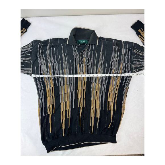 Vintage Tundra Sweater 80s 90s Coogi Black Tan Men's Size XL - Picture 4 of 8